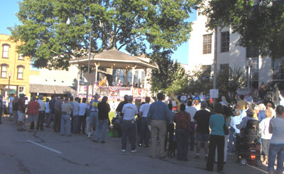 Political rallies have been commonplace at the courthouse gazebo.