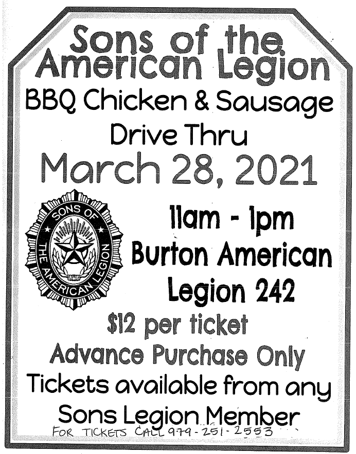 Sons of the American Legion BBQ Drive Thru
