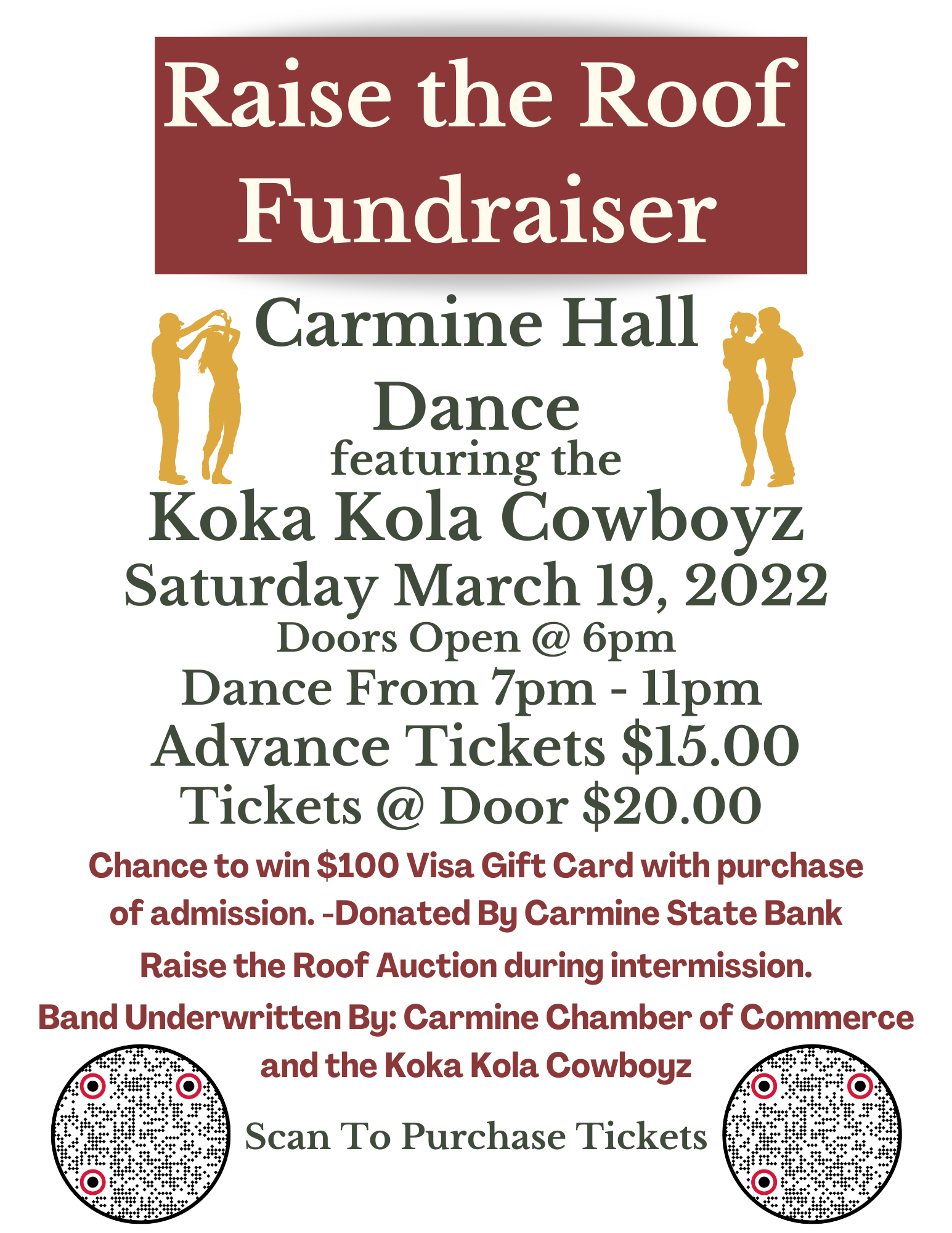 Raise The Roof Fundraiser At Carmine Hall KWHI