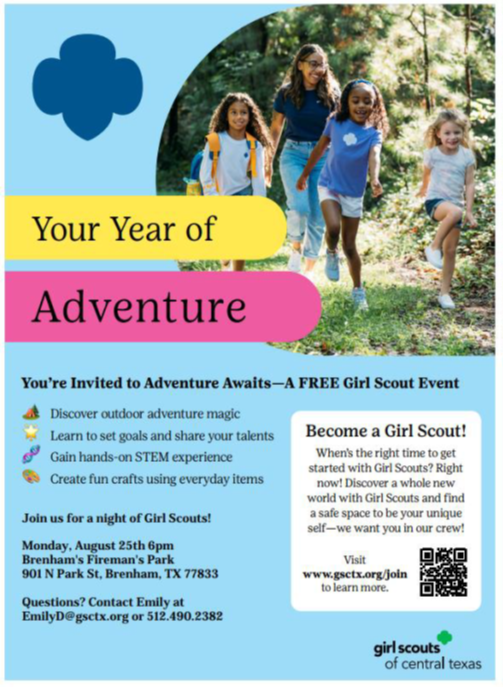FREE Girl Scout Event (Brenham)