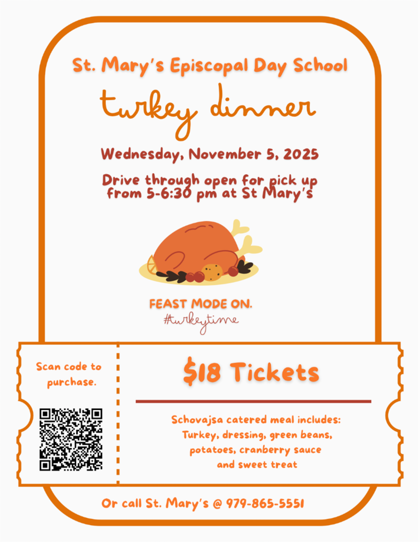 st mary’s turkey dinner nov 5
