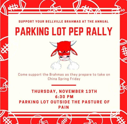 parking lot pep rally